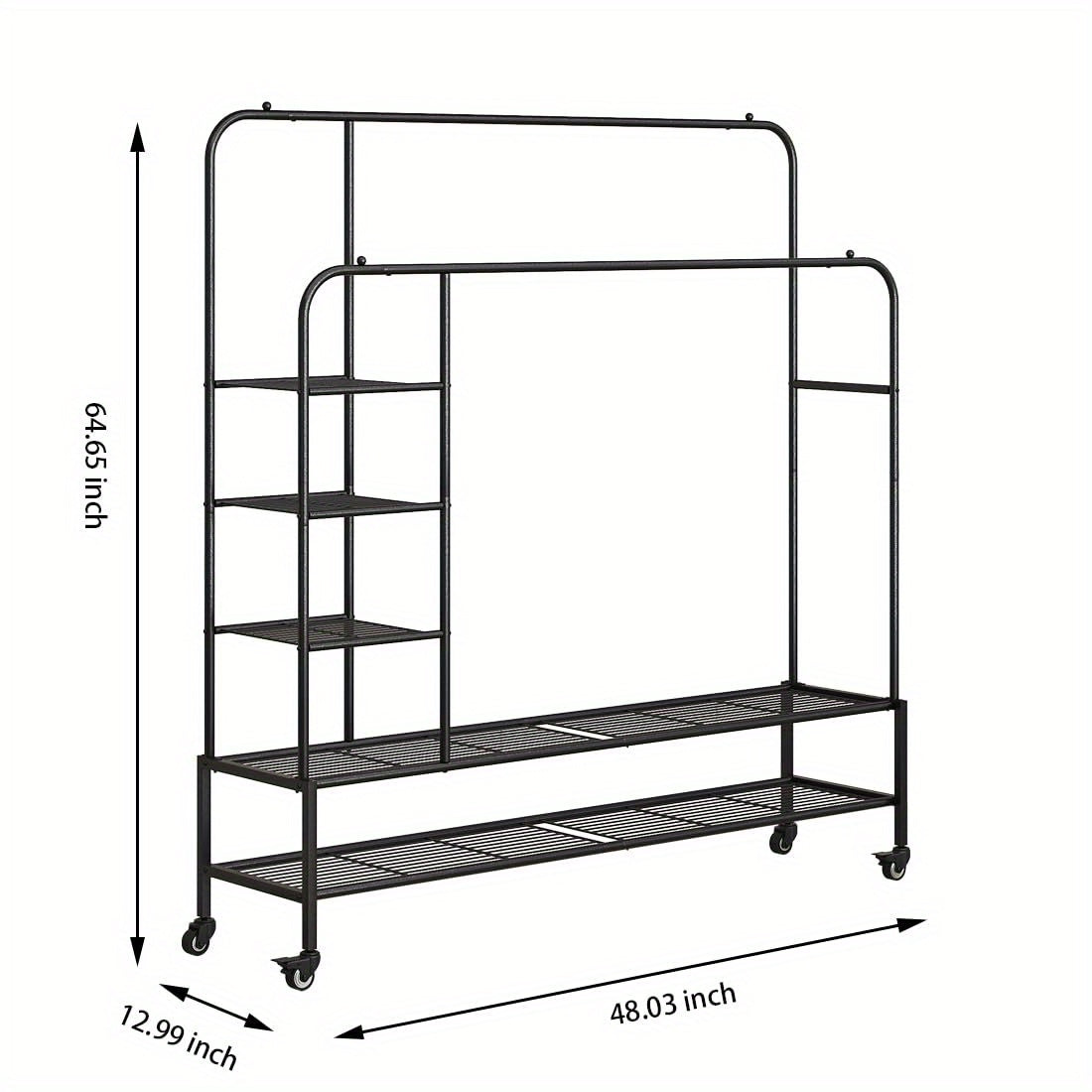 Father'S Day Gifts Clothing Rack Double Rod, Multi-Purpose Drying Rack for Hanging Clothes