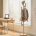 Solid Wood Cactus Coat Rack Stand | Freestanding Coat Rack with 1.59 gal-shaped Hooks