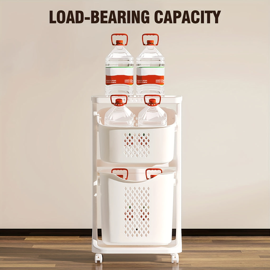 Laundry Hamper, Modern Upgrade 2\u002F3\u002F4 Tier Laundry Basket with Wheels