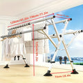 Balcony X-Shaped Extendable Clothes Drying Rack,
