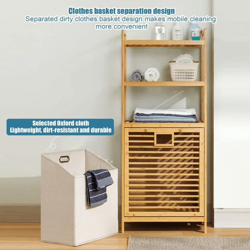 1pc Dirty clothes basket, dirty clothes storage basket,Solid Wood 16