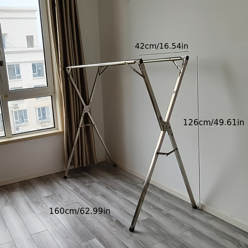 1pc Drying Rack, Foldable Clothes Drying Rack, Stainless Steel Material