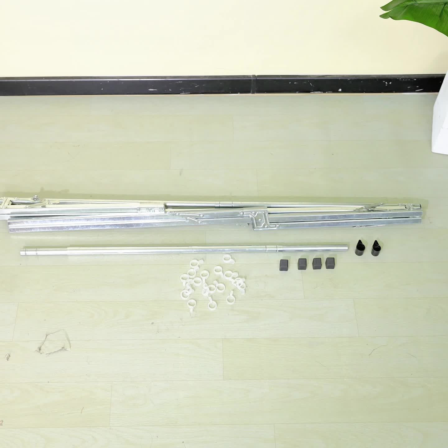 A Foldable Drying Rack Featuring Adjustable Double Rods And 20 Windproof Hooks