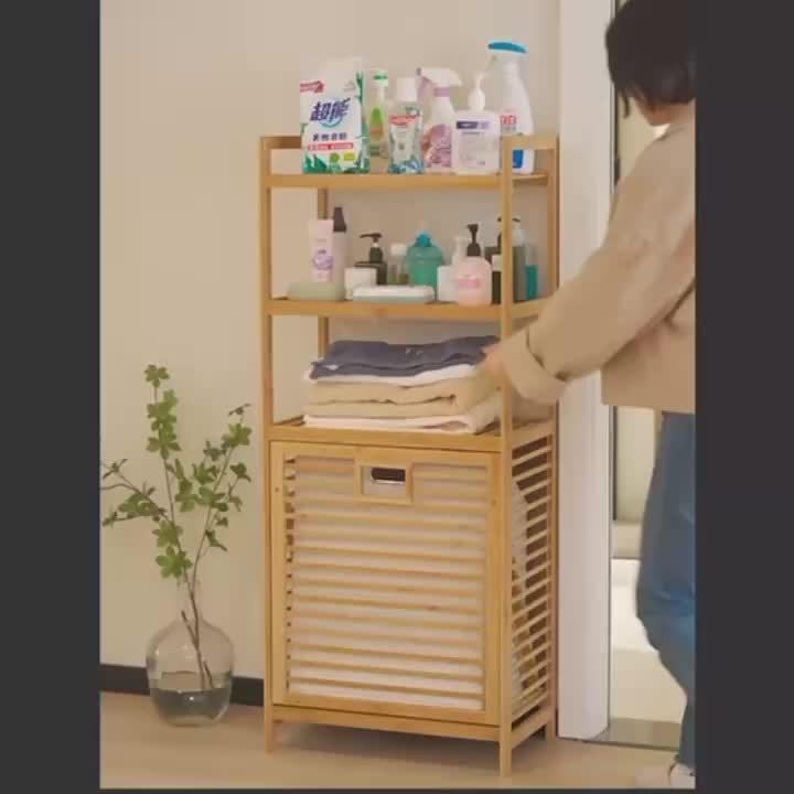 1pc Dirty clothes basket, dirty clothes storage basket,Solid Wood 16