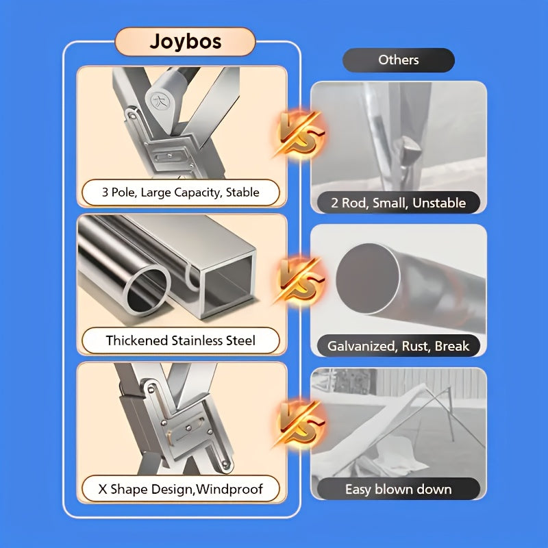 1pc Drying Rack, Foldable Clothes Drying Rack, Stainless Steel Material