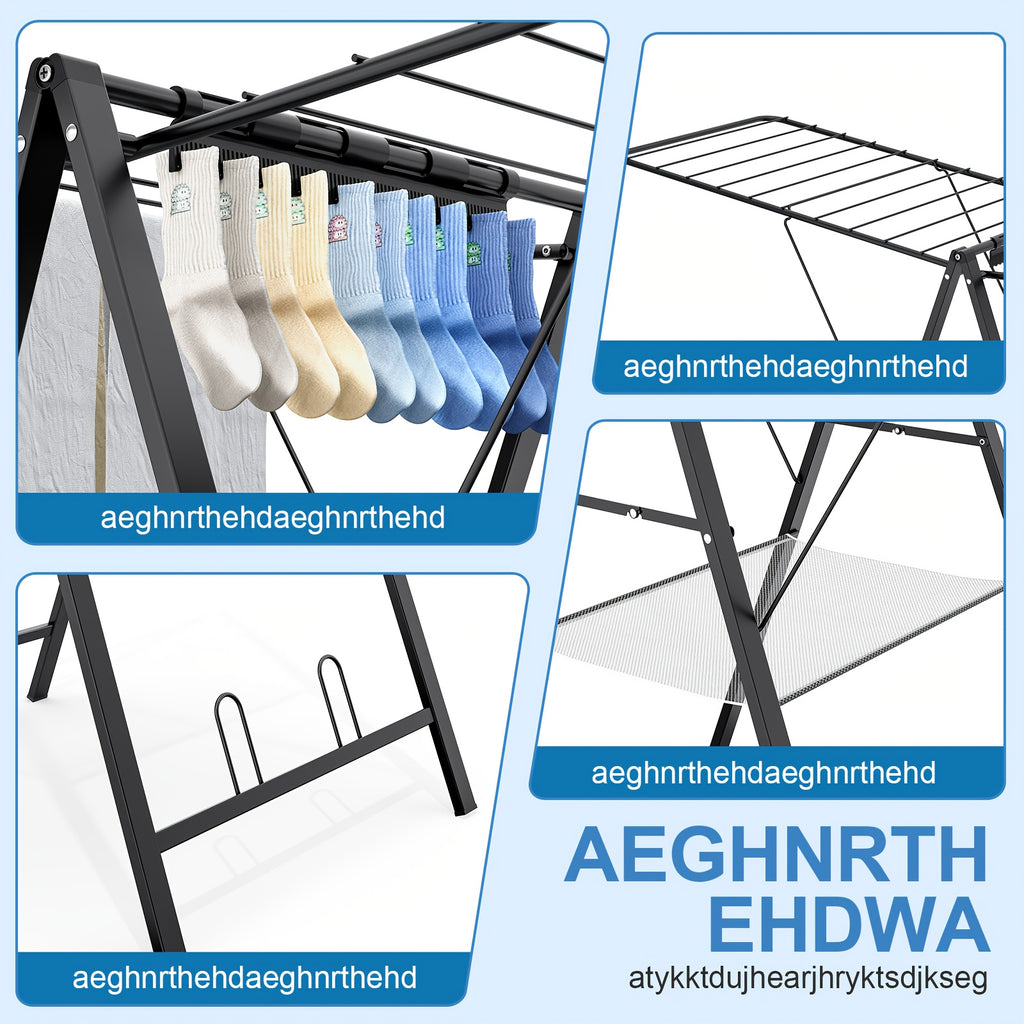 Clothes Drying Rack Foldable, Metal Laundry Drying Rack Collapsible