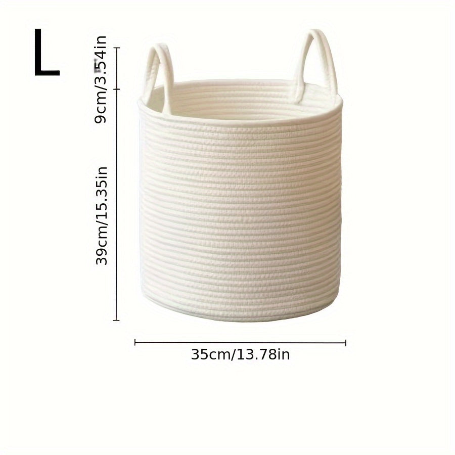 1pc Personalized Name Fabric Storage Basket with Handles - Customizable Round Organizer for Toys