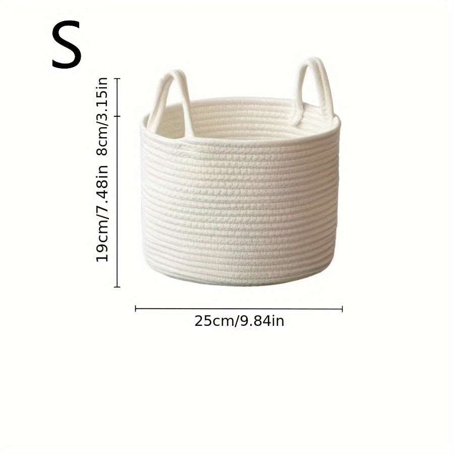 1pc Personalized Name Fabric Storage Basket with Handles - Customizable Round Organizer for Toys