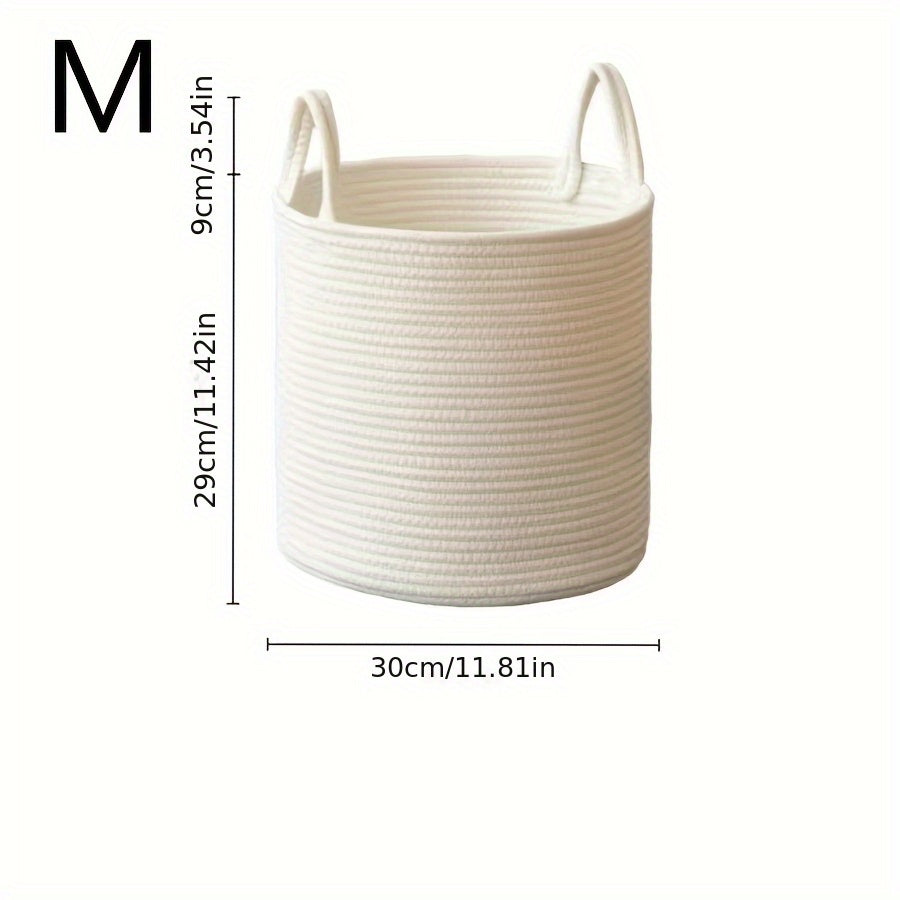 1pc Personalized Name Fabric Storage Basket with Handles - Customizable Round Organizer for Toys