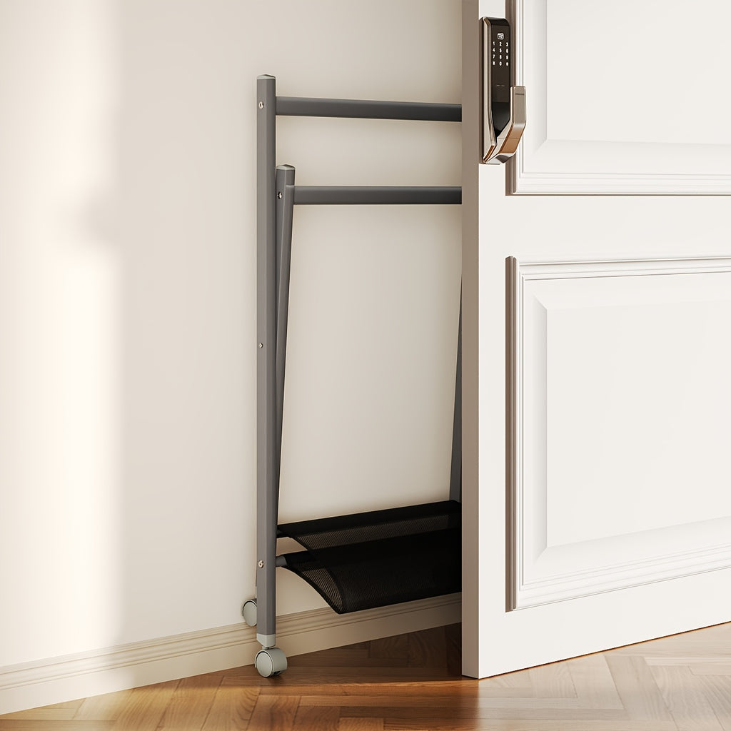 Foldable Coat Rack, Entryway Coat Rack with Casters, Coat Rack