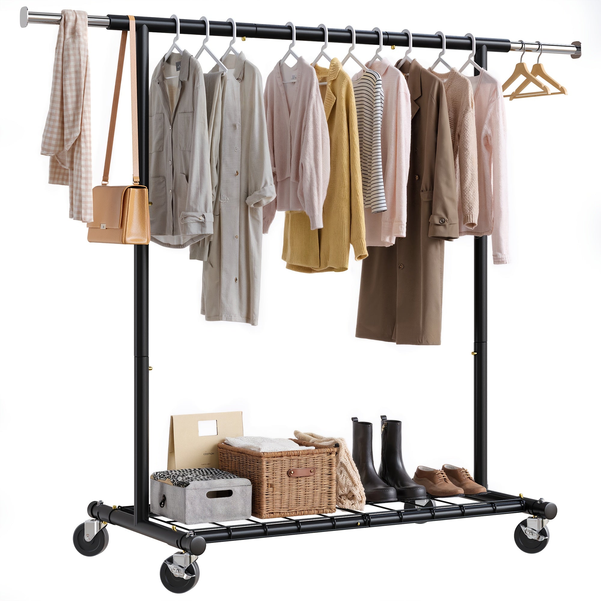 Raybee'S 75-Inch Wide Heavy-Duty Clothing Rack Can Support Up to 450 Pounds