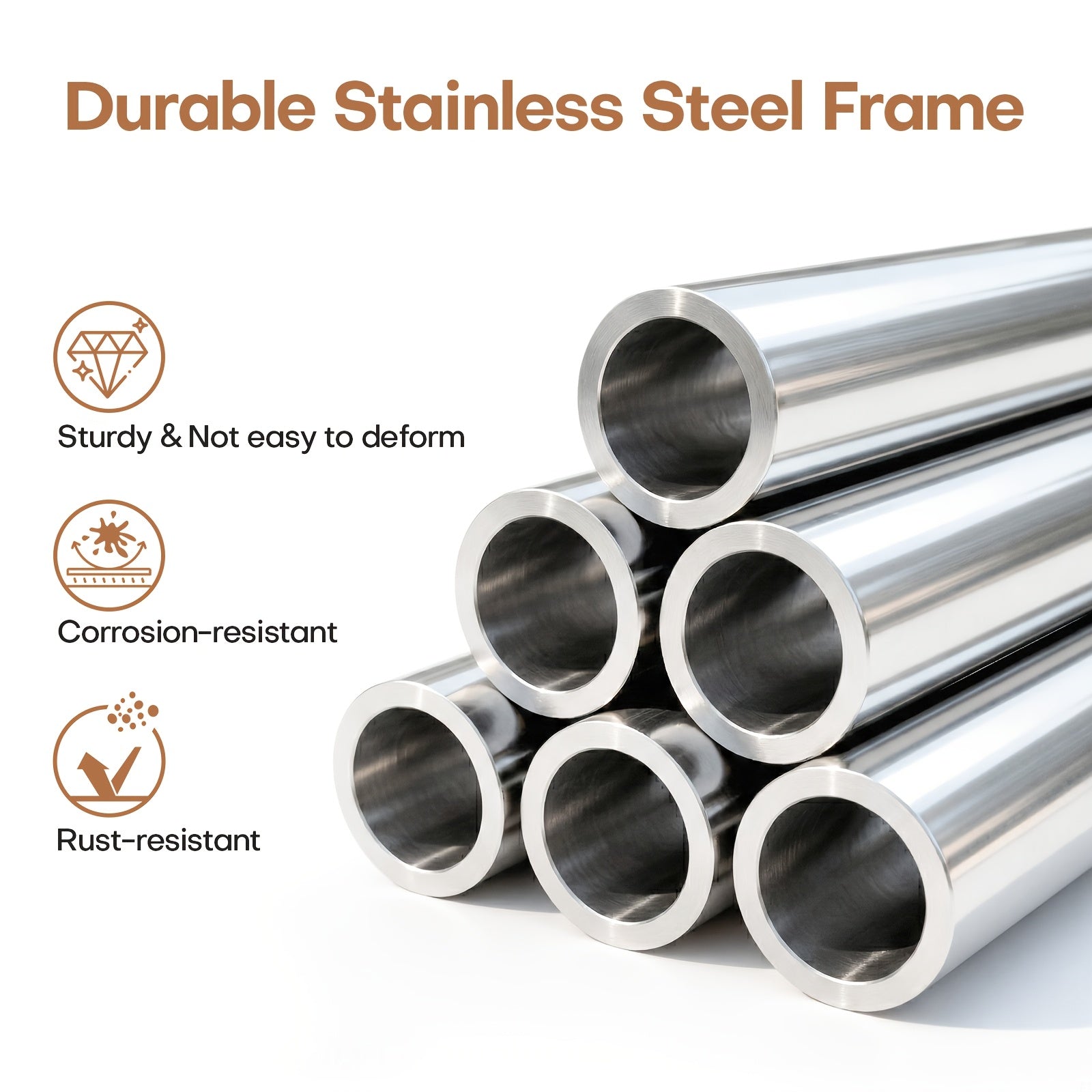 8 Rubber Wood Hooks Freestanding Metal Coat Rack