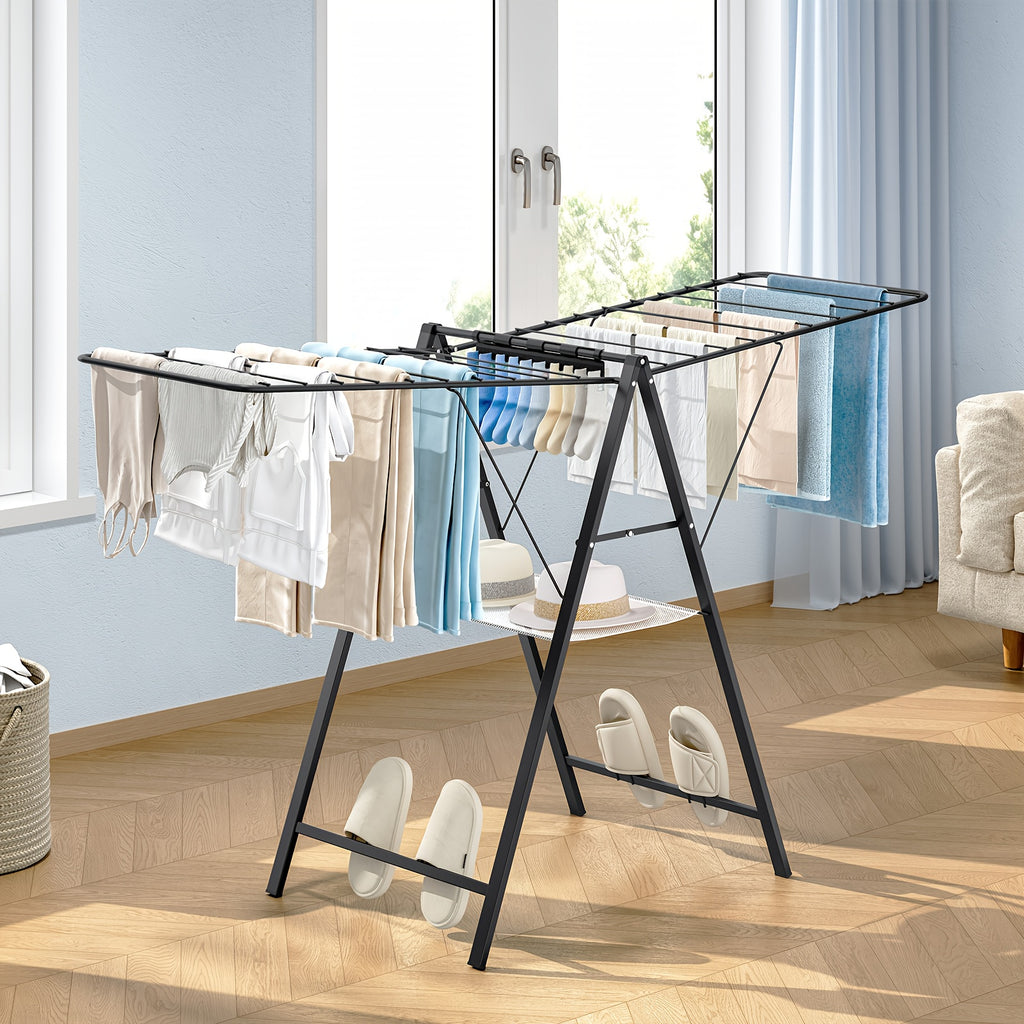 Clothes Drying Rack Foldable, Metal Laundry Drying Rack Collapsible