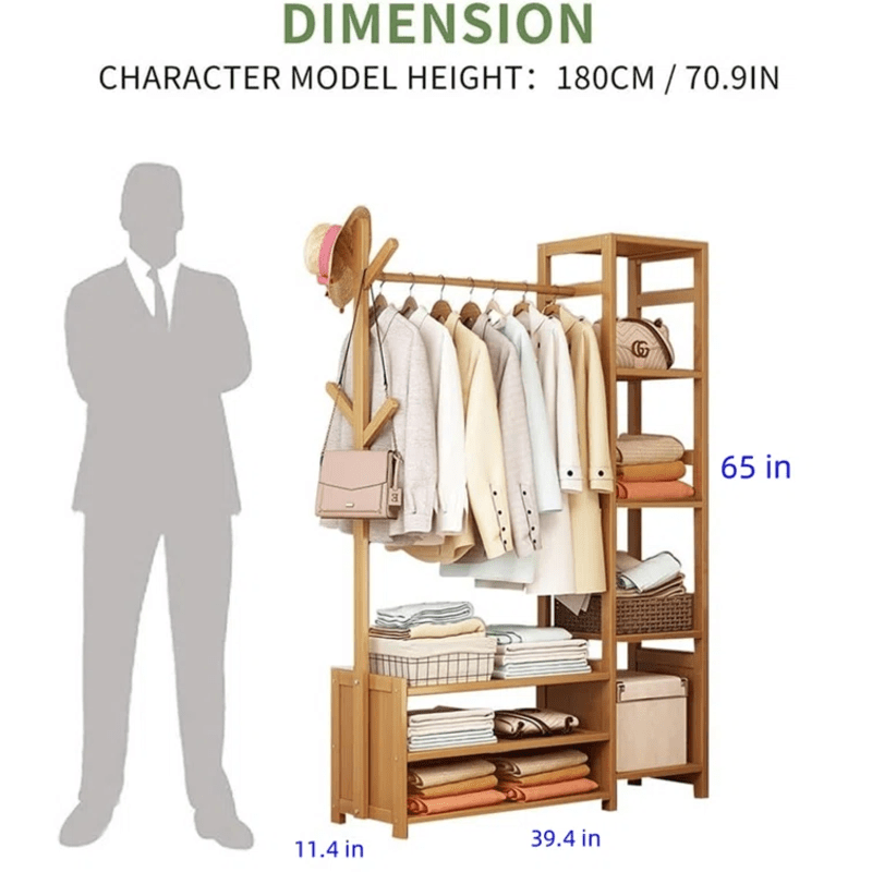 Royal Shade Bamboo 39 Hanger Storage Hanger Hanger, Multifunctional Storage Hanger for Bedroom