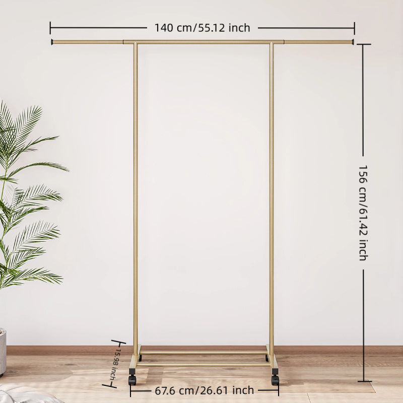 Metal Clothing Garment Rack | 31.5 to 55.12 Inches Extensible Rod