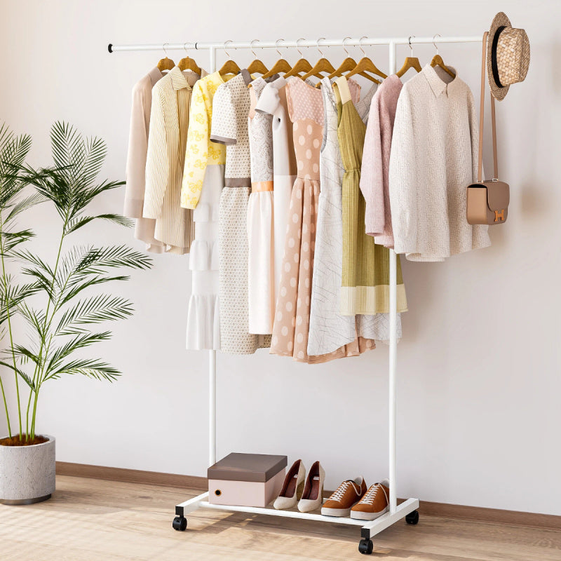 Metal Clothing Garment Rack | 31.5 to 55.12 Inches Extensible Rod