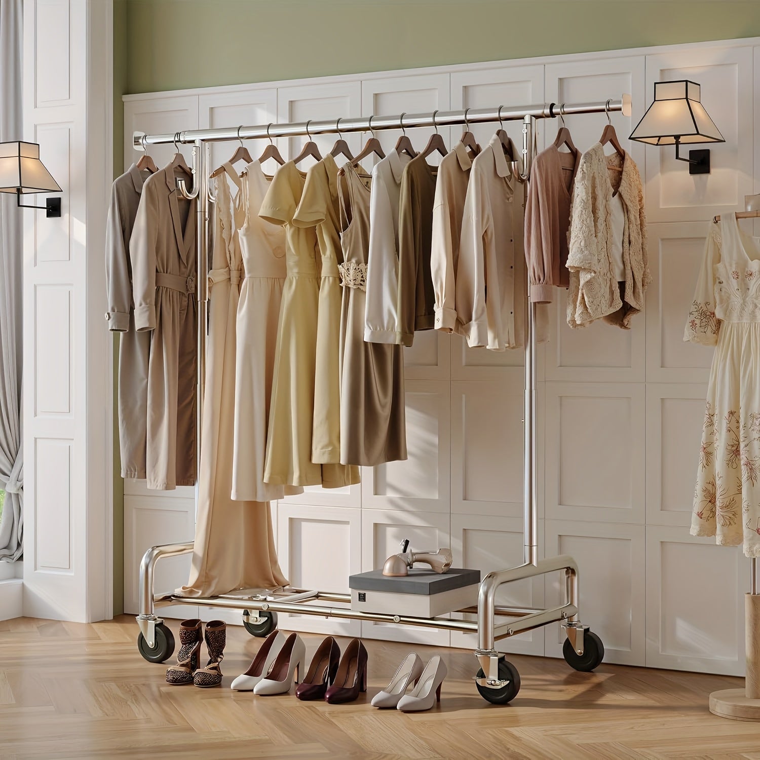 Raybee'S 75-Inch Wide Heavy-Duty Clothing Rack Can Support Up to 450 Pounds