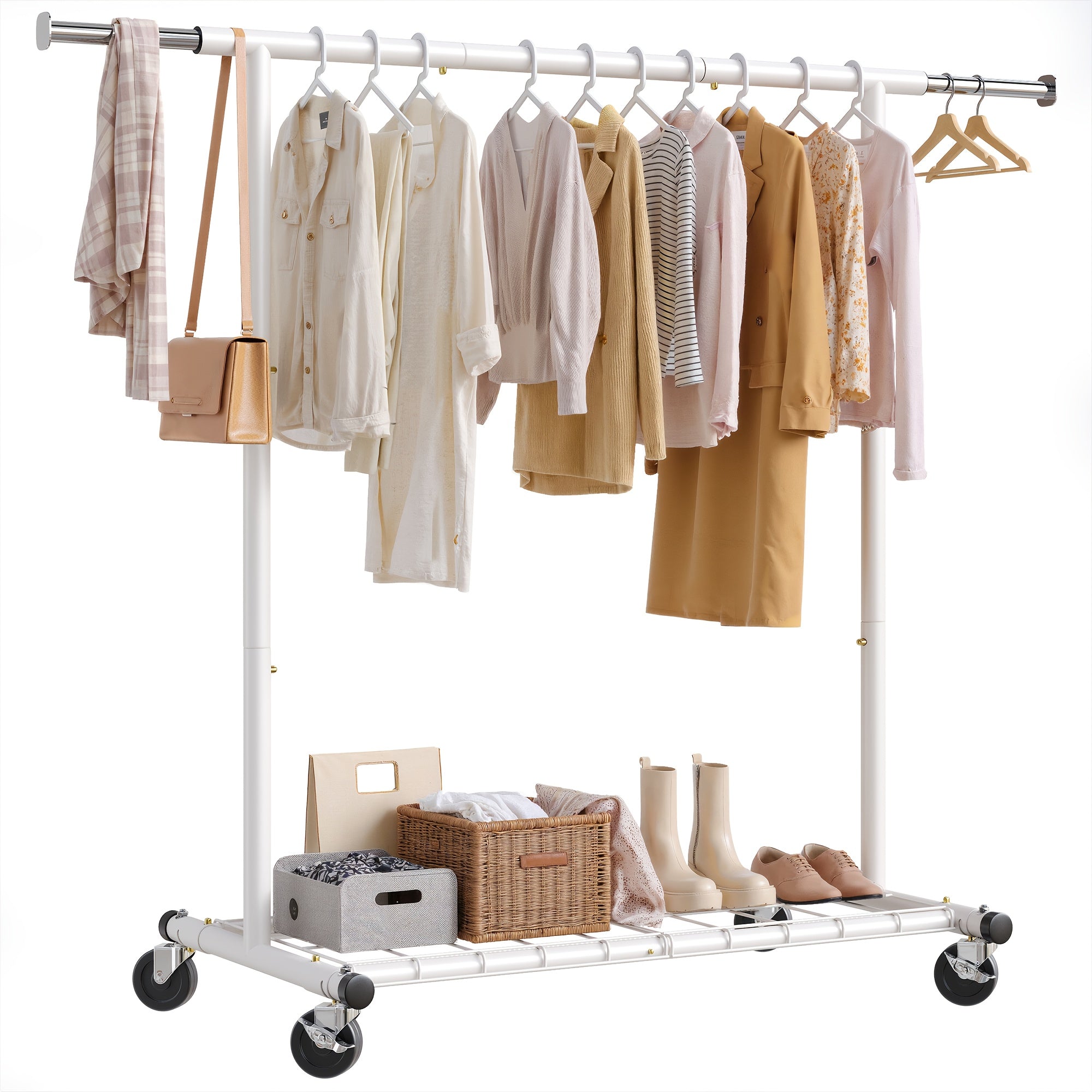 Raybee'S 75-Inch Wide Heavy-Duty Clothing Rack Can Support Up to 450 Pounds