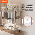VEVOR Heavy Duty Clothes Rack, Double Hanging Rod Clothing Garment Rack for Hanging Clothes