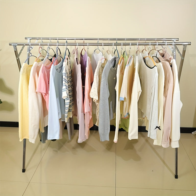 1pc Drying Rack, Foldable Clothes Drying Rack, Stainless Steel Material