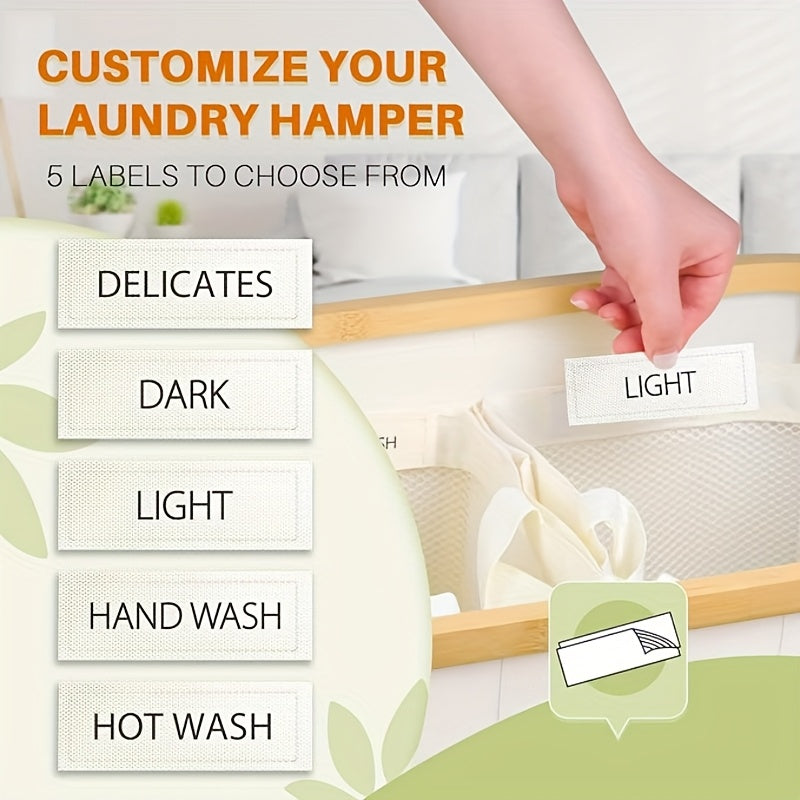 42.27-gallon large capacity laundry basket with three separate inner bags